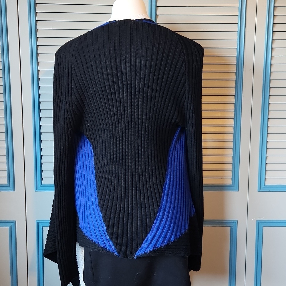 Ana Couture Open Front Colorblock Cardigan - Picture 9 of 14